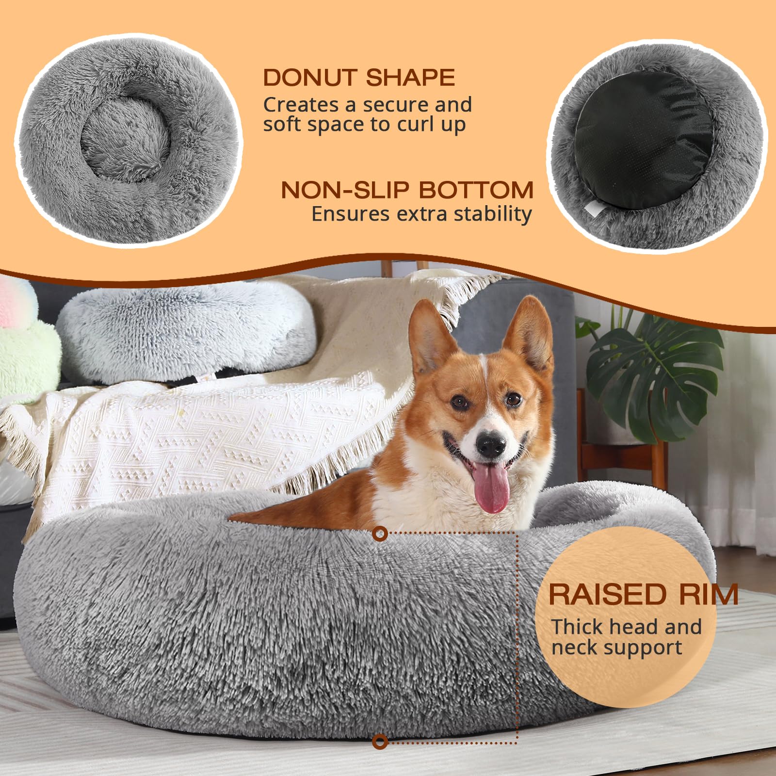 Cama JOLLYVOGUE, funda removible para limpieza rápida y sencilla