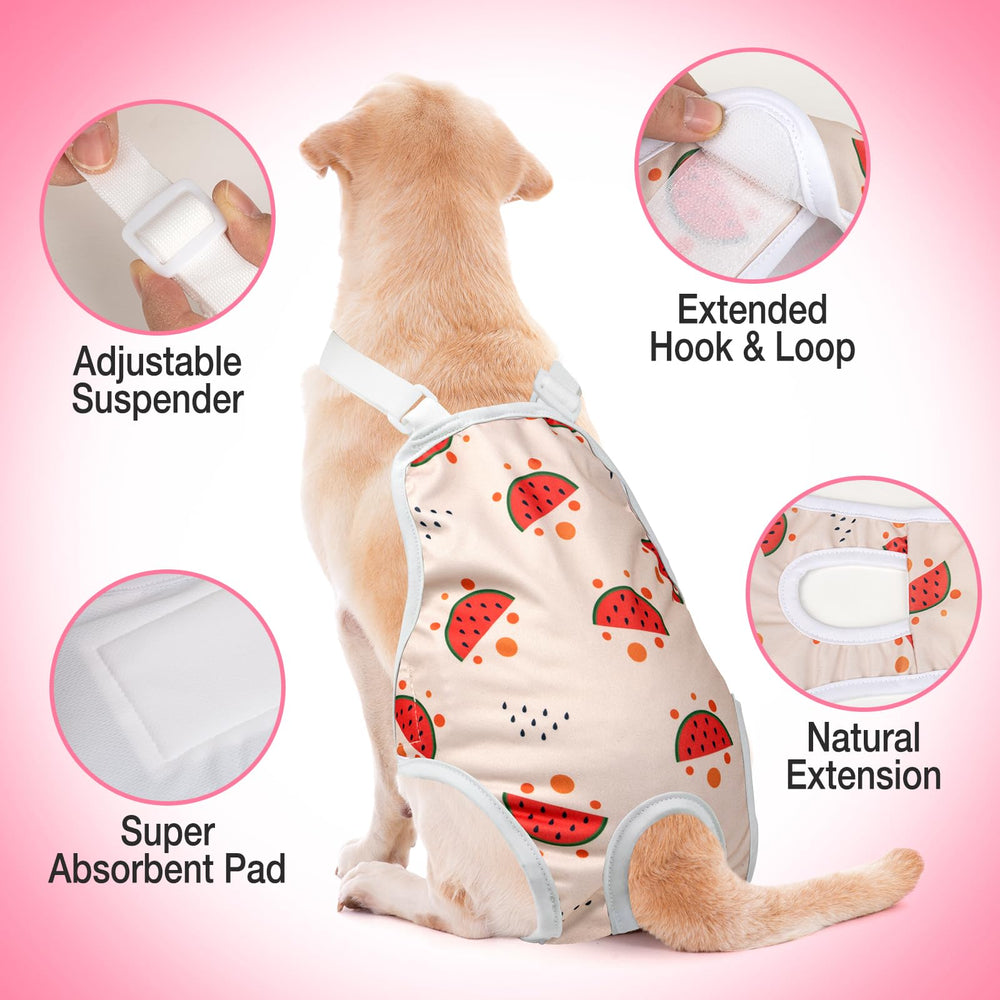 Pañales para perro con tirantes ajustables, ajuste seguro durante juego