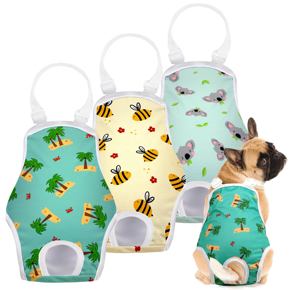 Pañales Jollywoods para perra talla M con suspensor ajustable para un ajuste seguro.
