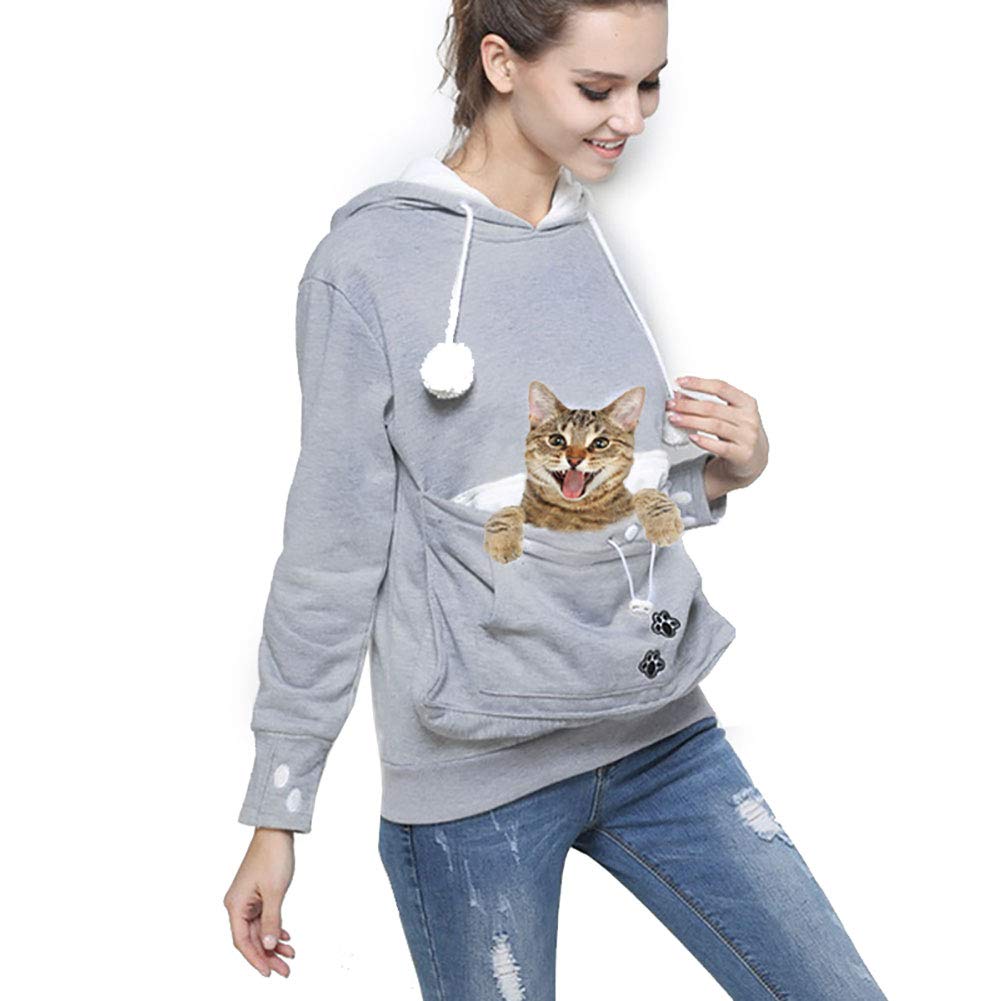 Jomago sudadera capucha con transportín para mascotas, ideal para paseos y socializar.