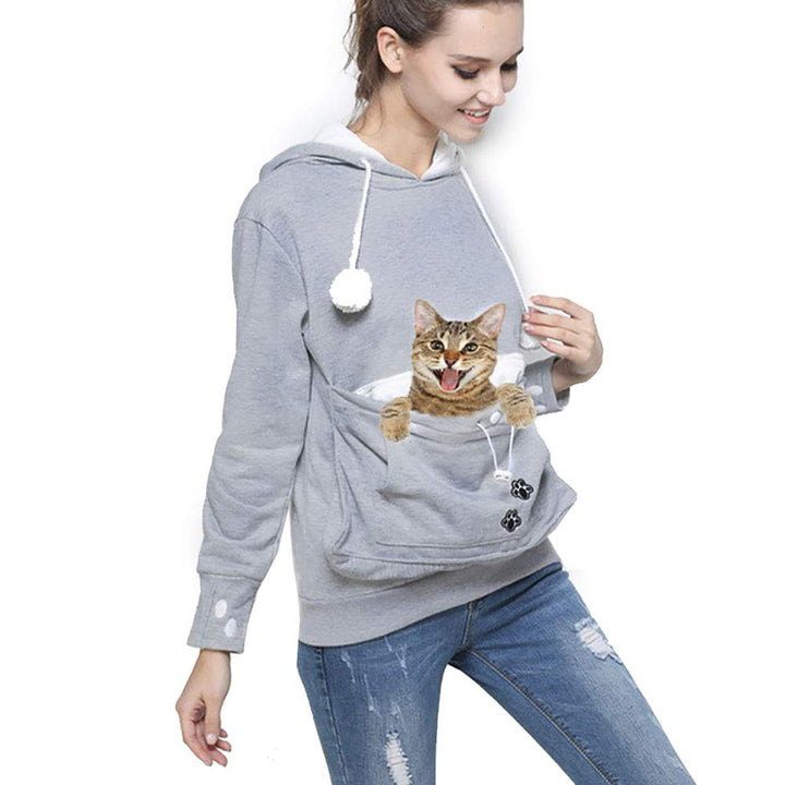Jomago sudadera capucha con transportín para mascotas, ideal para paseos y socializar.