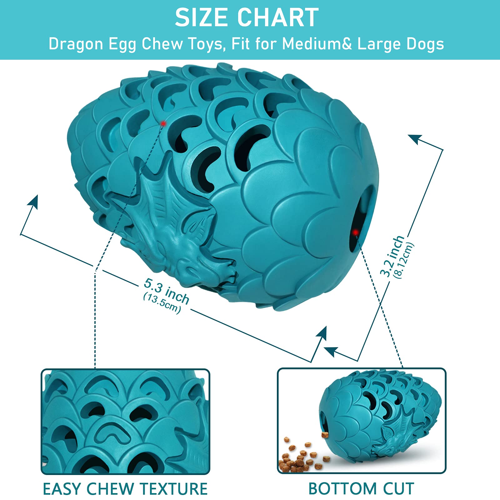 Jomilly Dragon Egg juguete interactivo para entrenamiento y dispersión de comida