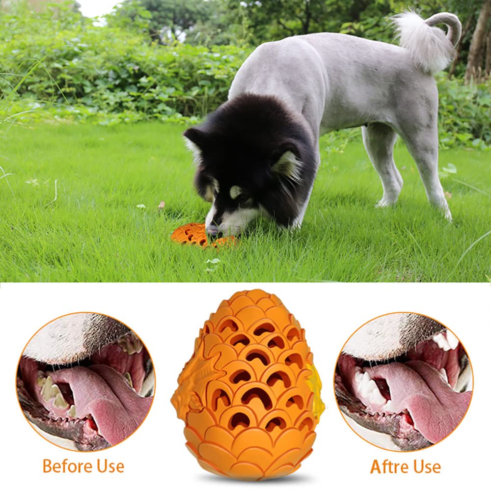 Mordedor agresivo para perros grandes con sabor a fruta para motivar el juego.
