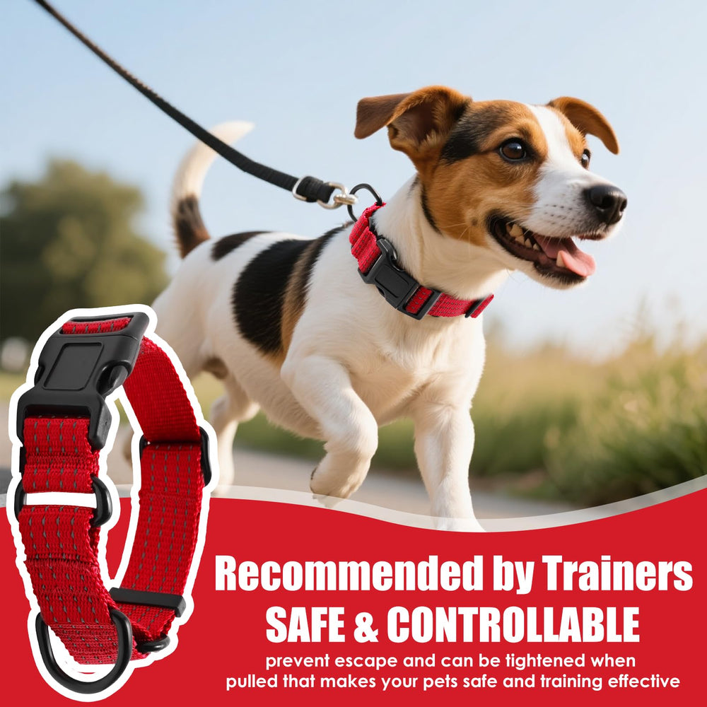 Collar ajustable JOOCPUP para perros, rojo, talla L