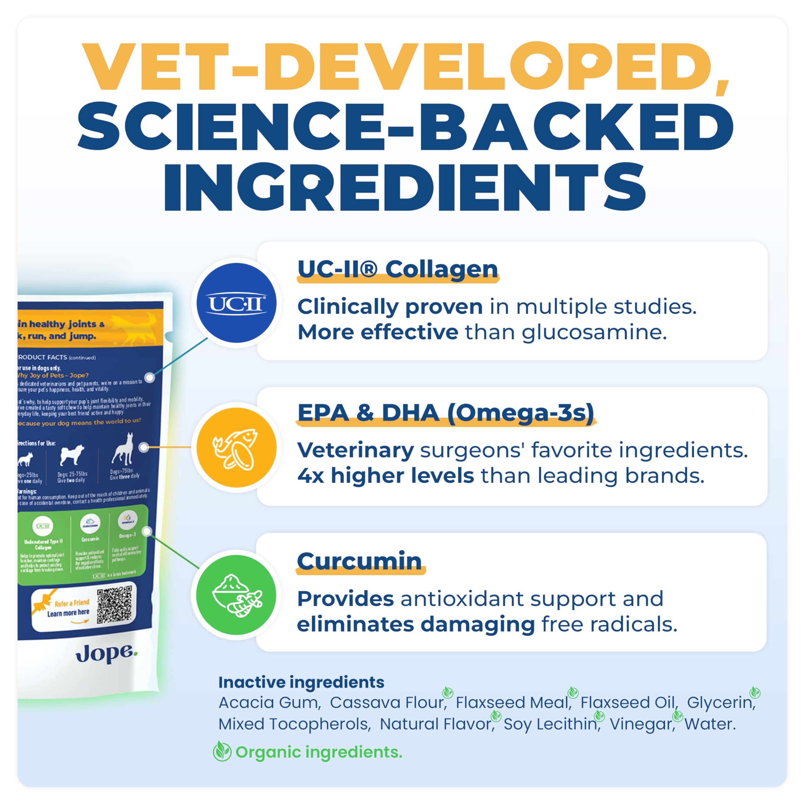 Omega-3 y curcumina para apoyar la movilidad diaria.