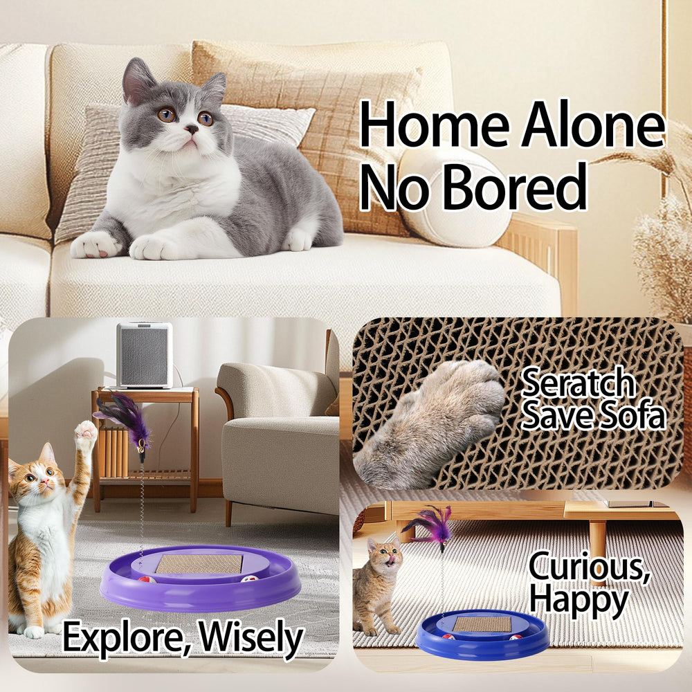 JOPOY juego interactivo independiente para gatos; diversión en casa.