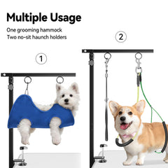 Josmimic brazo grooming con hamaca para perros, apoyo cómodo