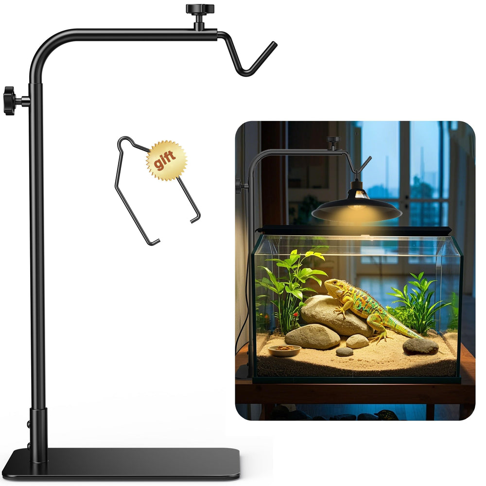 Josmimic soporte ajustable para lámpara de calor Reptiles, alcance 18-32 pulgadas