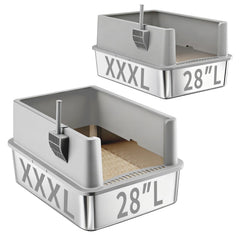Jotesnew caja de arena 28x20 con tapa, espacio para gatos grandes.