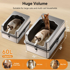 Caja de arena Jotesnew XXXL de gran capacidad para varias mascotas