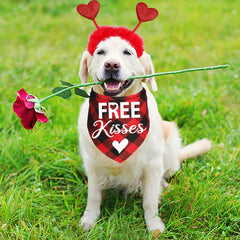 Bandana roja San Valentín de JOTFA con lema promocional