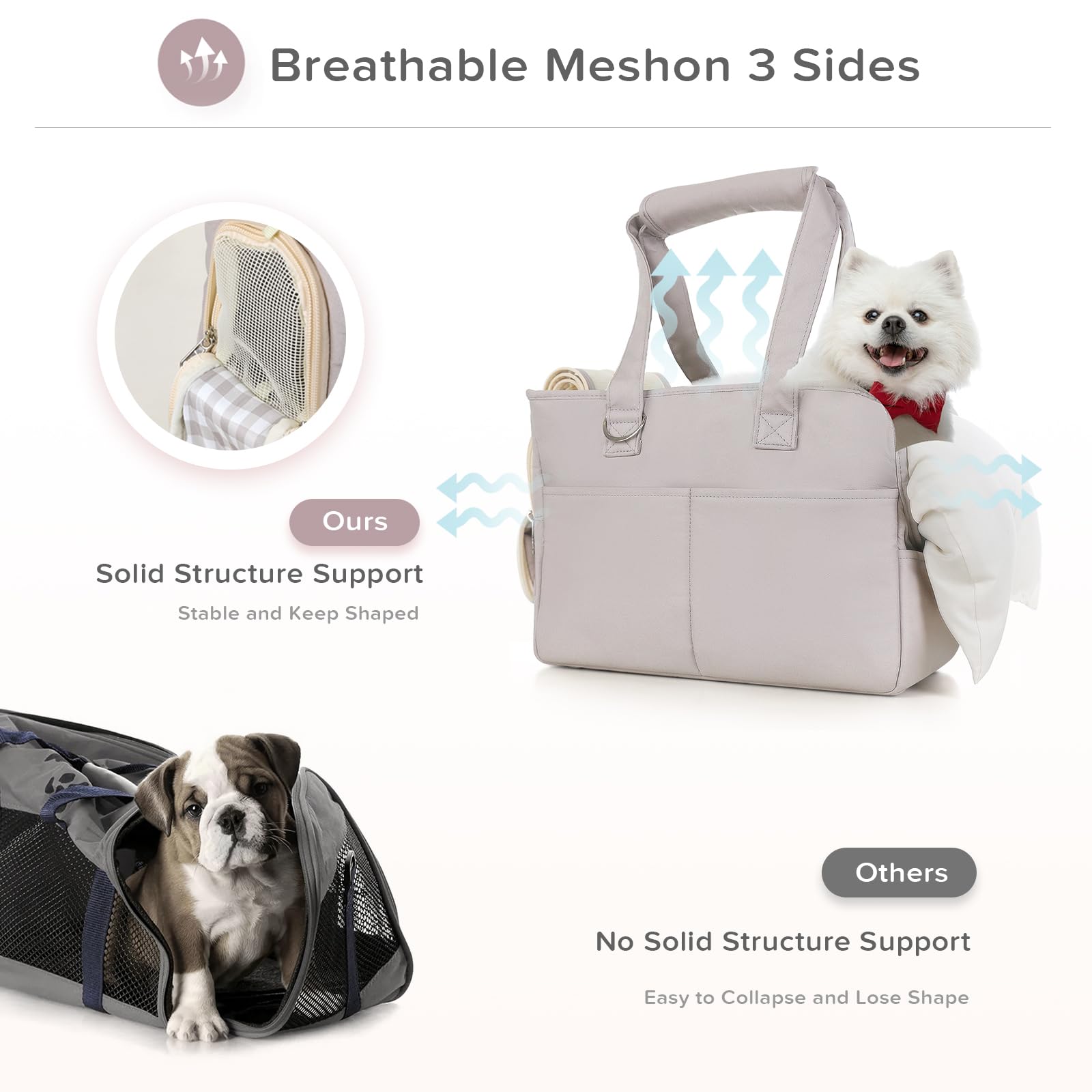 JourCraf Portador de bolso para perros – ligero, 1.6 lb para transporte fácil.