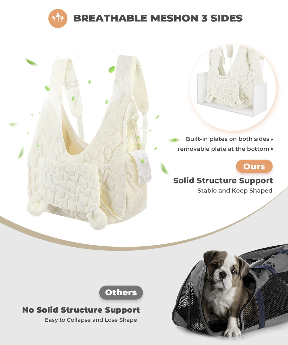 JourCraf Mochila portamascotas, bolsillos prácticos para tentempiés, comida y accesorios durante el viaje.
