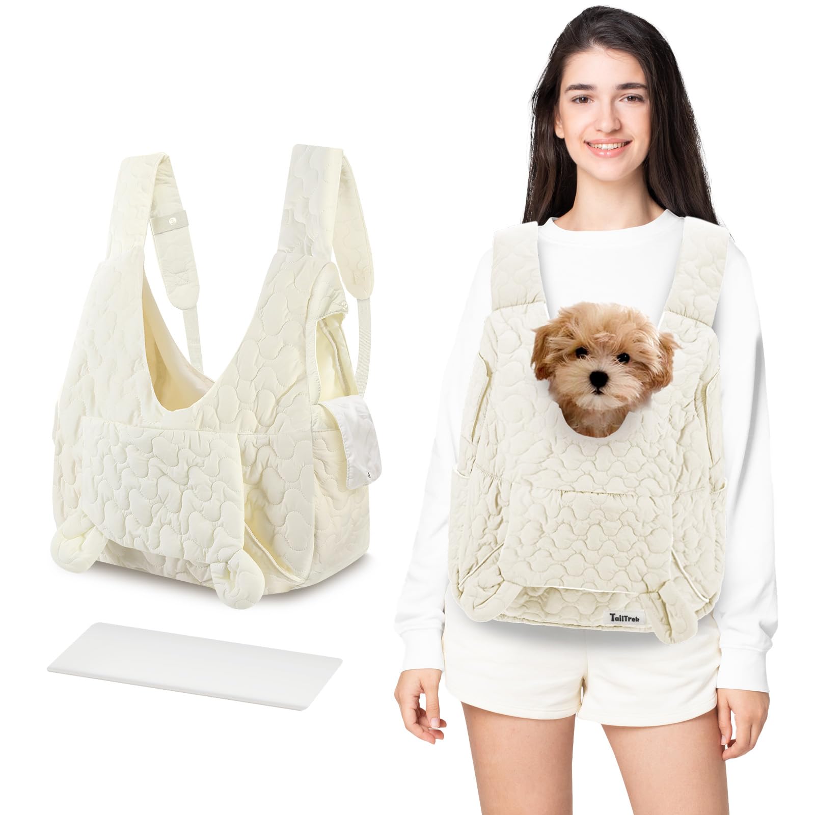 JourCraf Mochila portamascotas, vista frontal para viajar con tu mascota con comodidad.