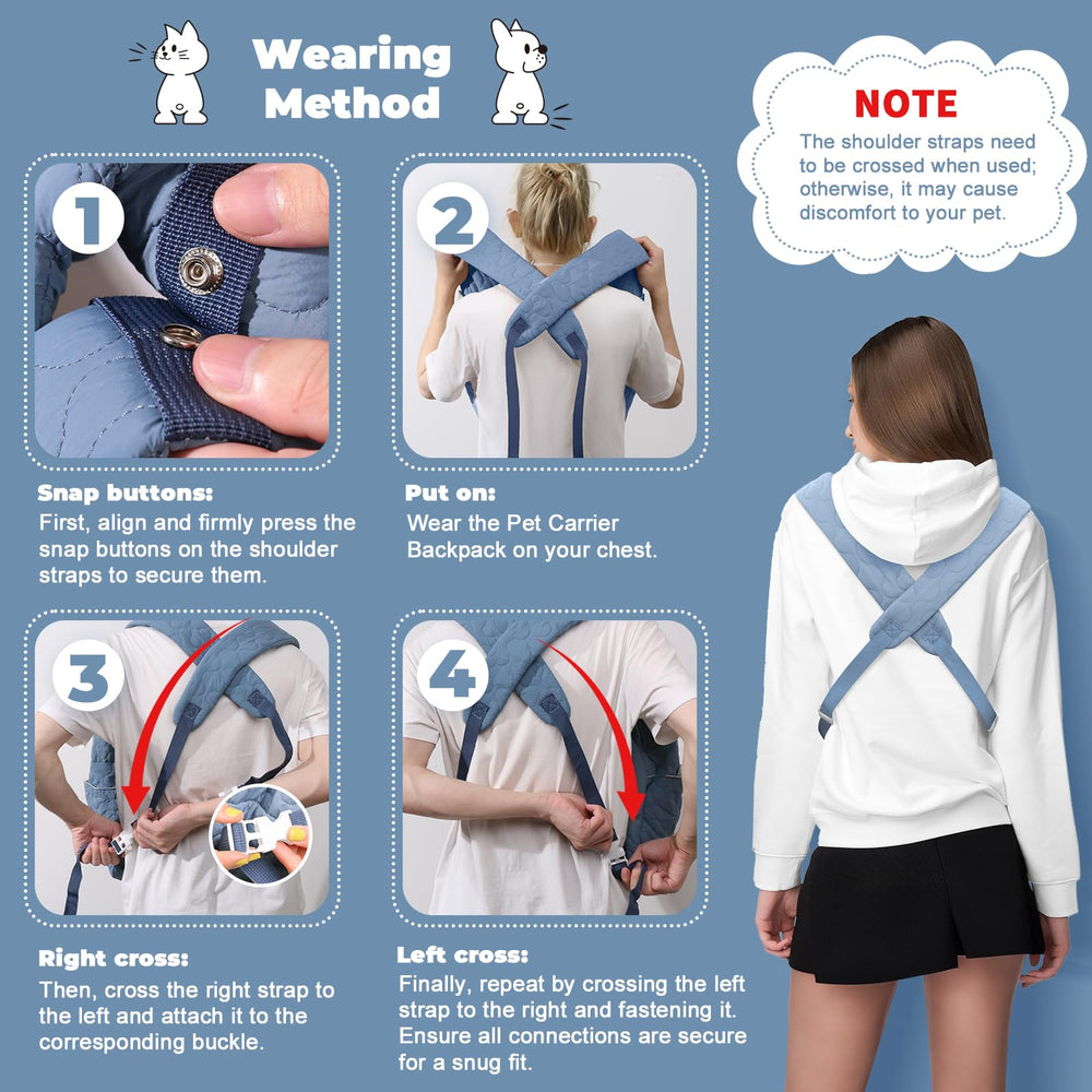 JourCraf Mochila Portamascotas perfecta para viajes y caminatas.