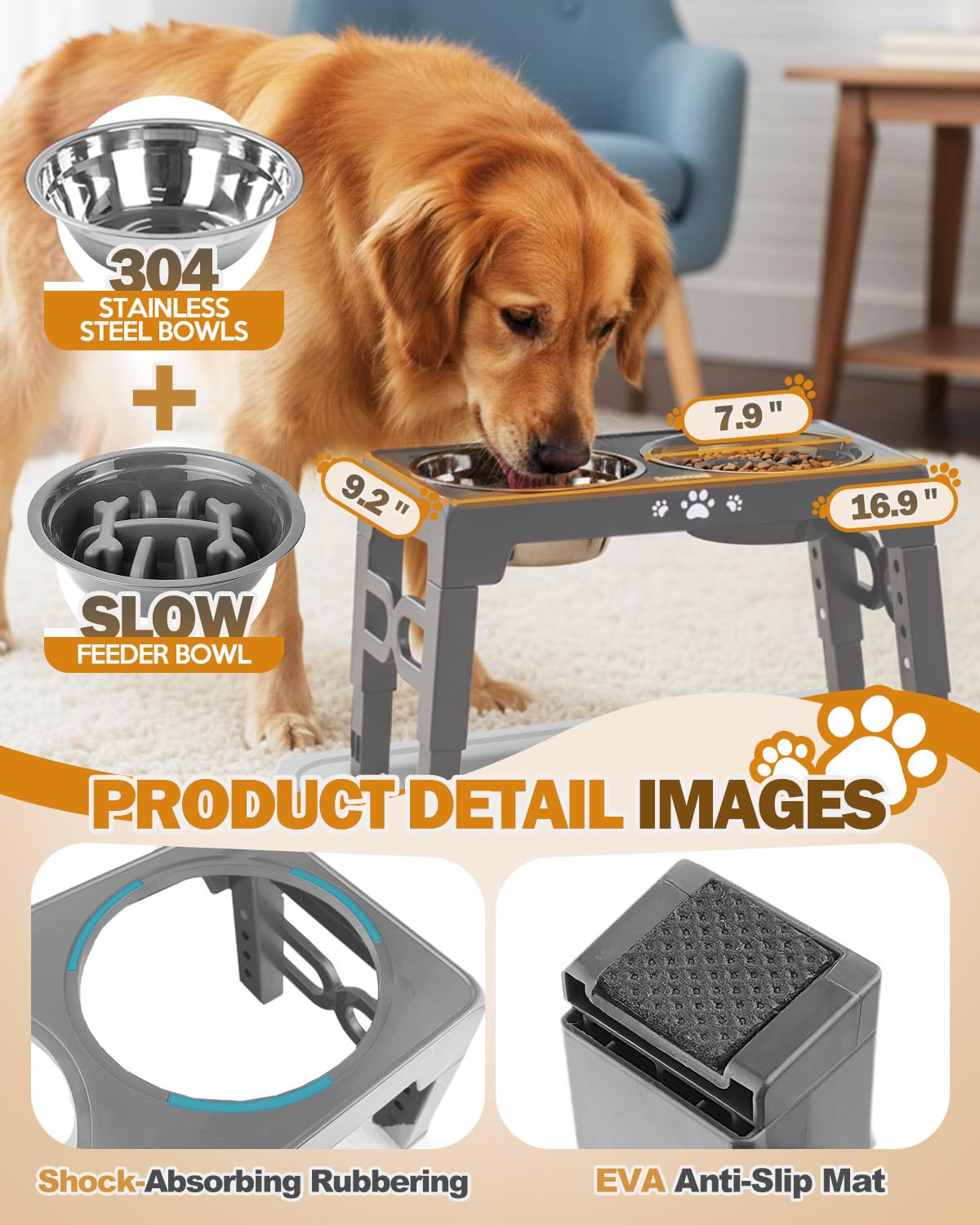 Jovrun slow feeder bowl promoting paced eating during mealtime
