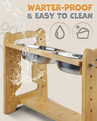 Jovrun tazones de acero inoxidable: duraderos para comida y agua.