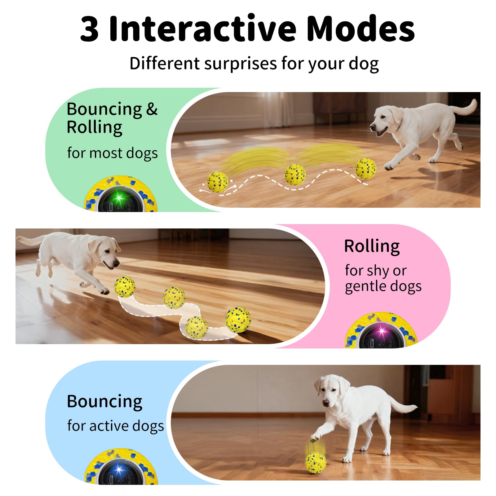 JoyBruko bola automática rodante para perros, mantiene a tu mascota entretenida sobre la marcha.