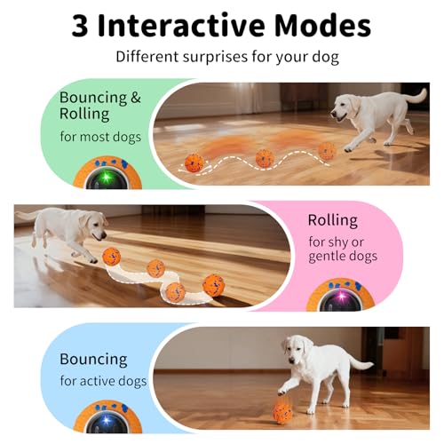 JoyBruko bola con modos de juego para adaptarse a la energía de tu mascota.