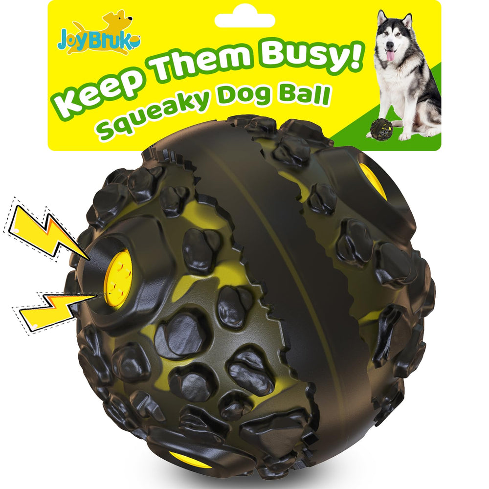 JoyBruko bola para perros con sonido chirrido que atrae y mantiene activo.