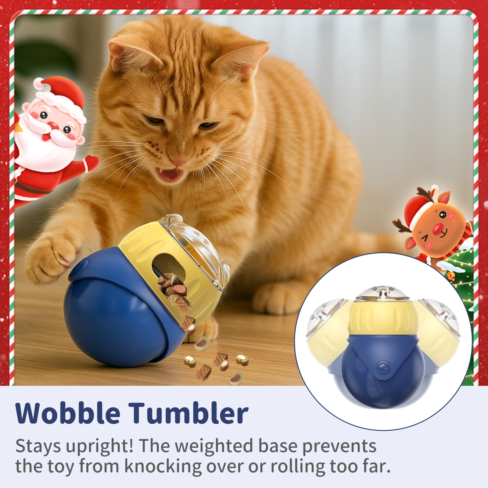 JoyBruko Dispensador Premios Gato Lento para control de ingesta y juego.