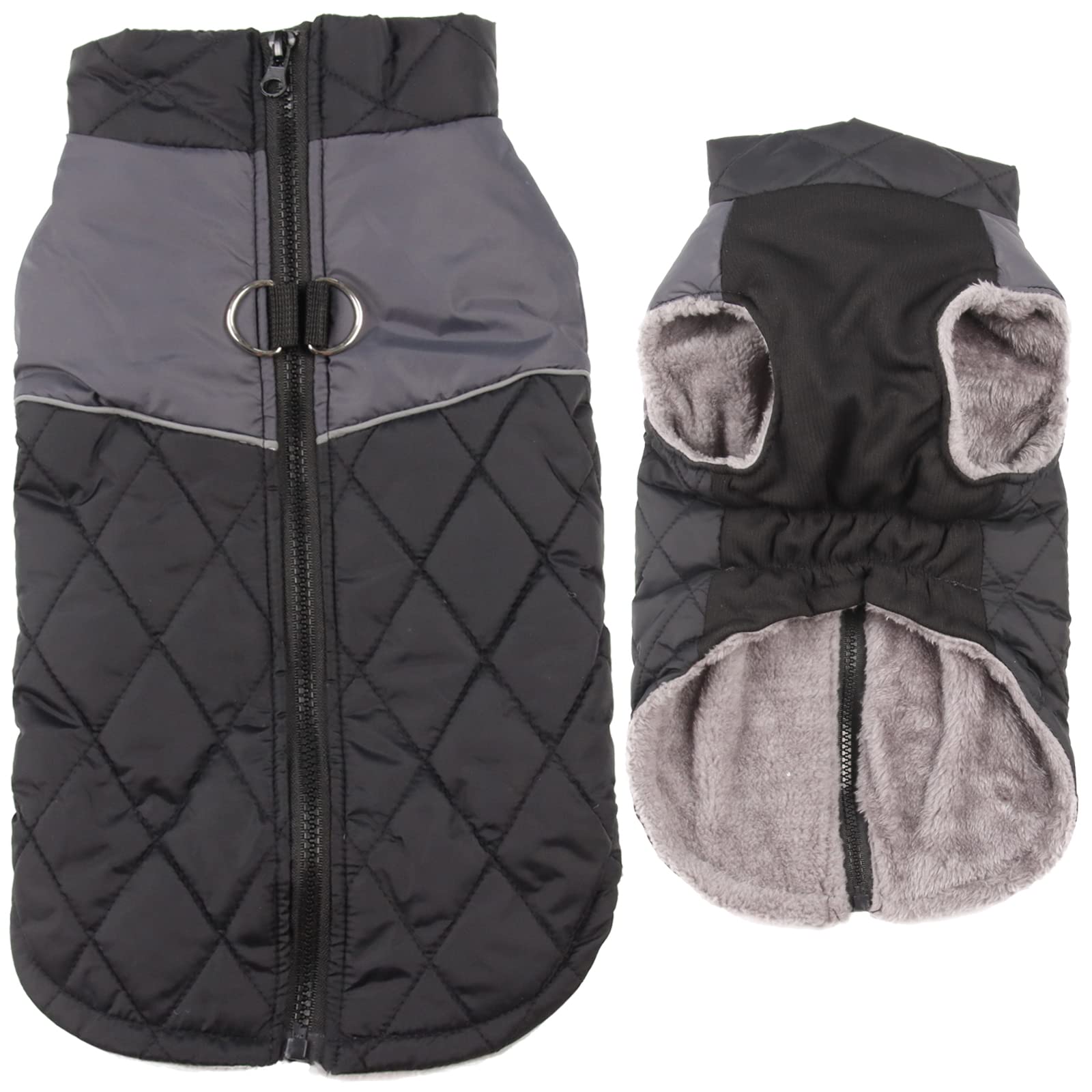 JoyDaog abrigo polar para perro con forro interior cálido, ideal para inviernos.