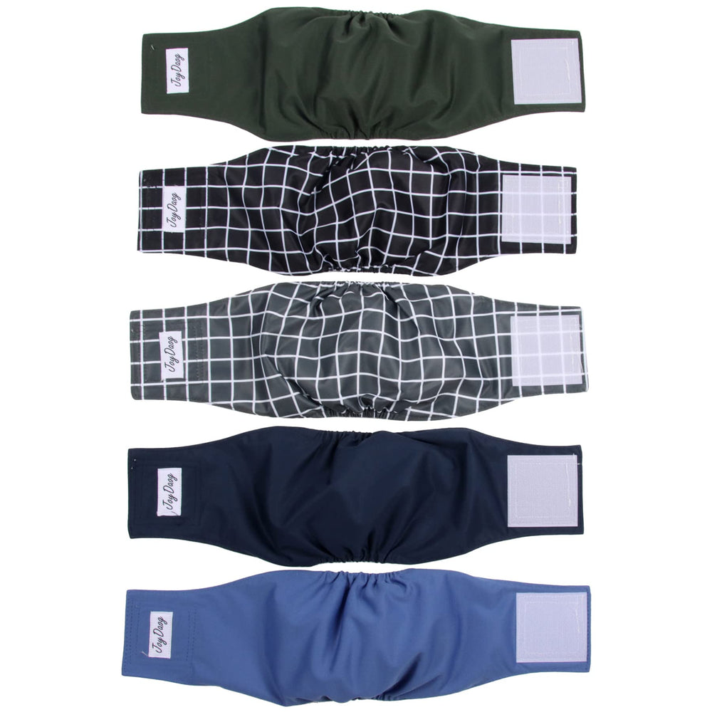 JoyDaog bandas reutilizables para perro macho XS, ajuste cómodo y seguro.