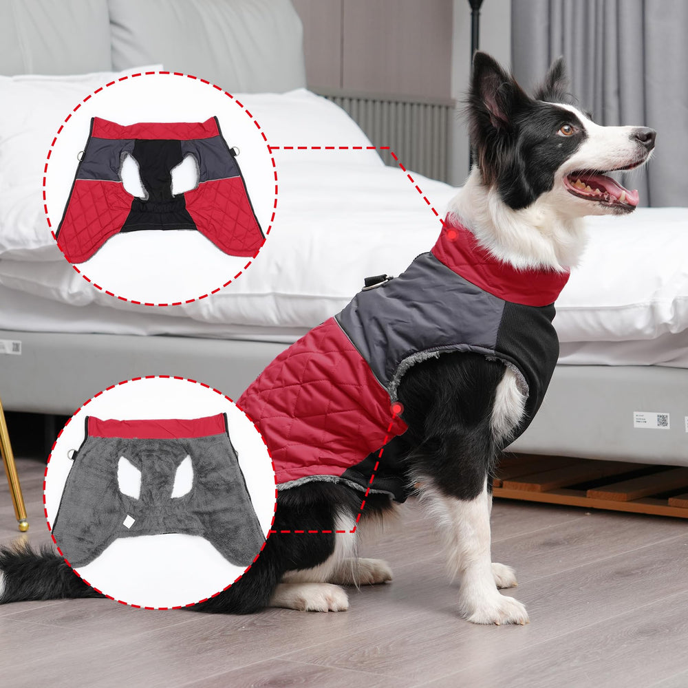 JoyDaog capa para perro grande con cremallera frontal, colocarlo y quitarlo con facilidad.