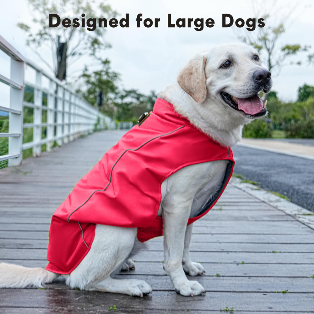 JoyDaog chaqueta impermeable con tela resistente para mantener al perro seco