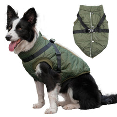 JoyDaog chaqueta con arnés frontal verde XXL, paseo más seguro y cómodo.