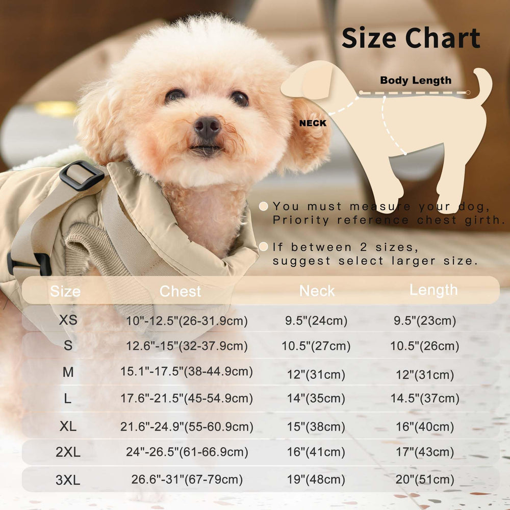 JoyDaog chaqueta para perro con cierre metálico para ponérsela fácilmente.