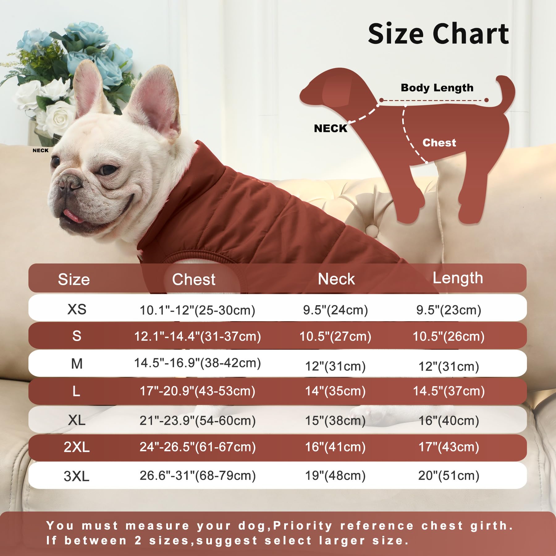 JoyDaog chaqueta para perro, costuras reforzadas, mayor durabilidad en paseos diarios