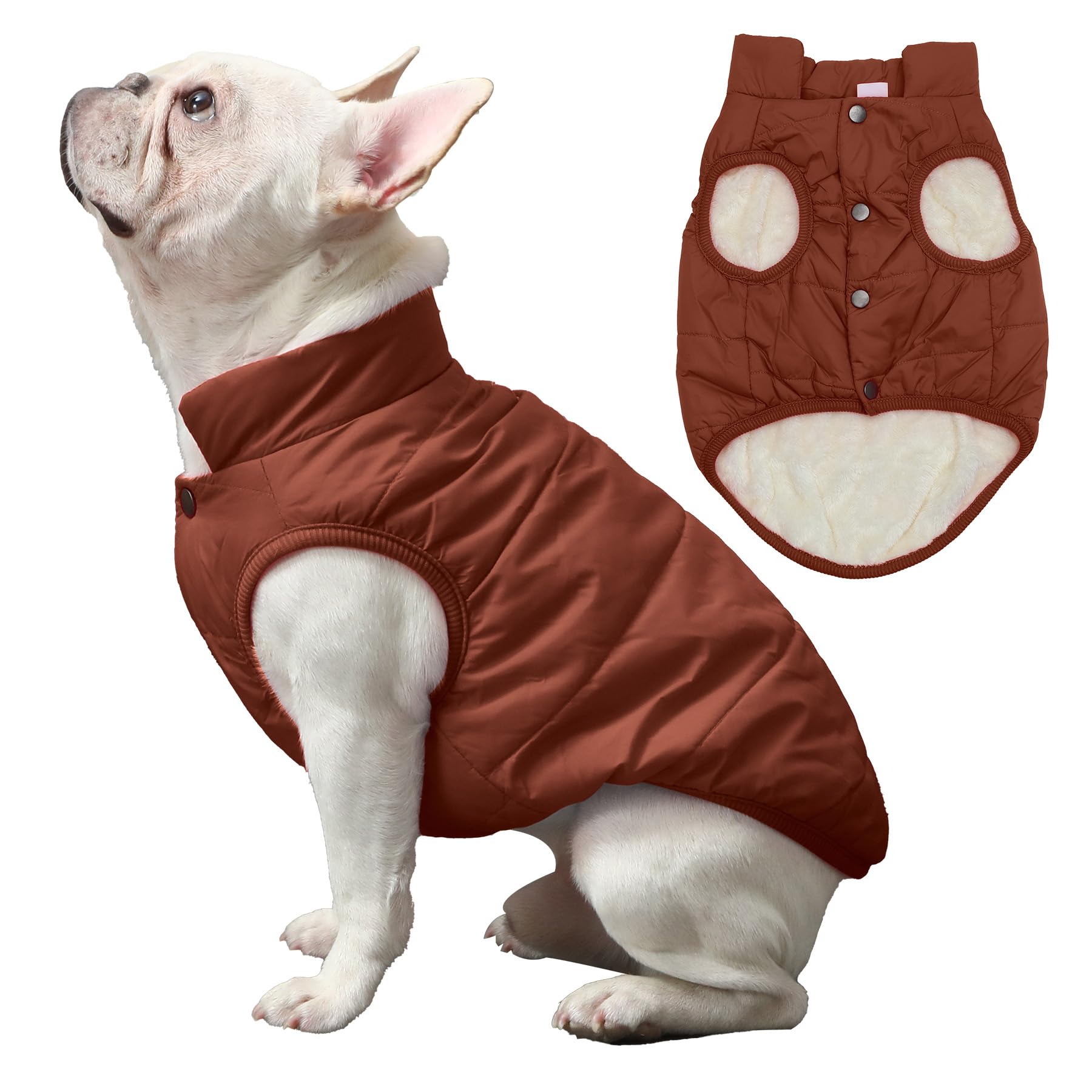JoyDaog chaqueta para perro, interior forro polar, mantiene a la mascota cálida