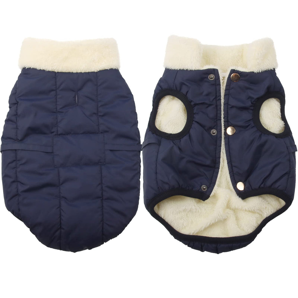 JoyDaog chaqueta perro forro felpa azul XS – abrigo cálido para invierno