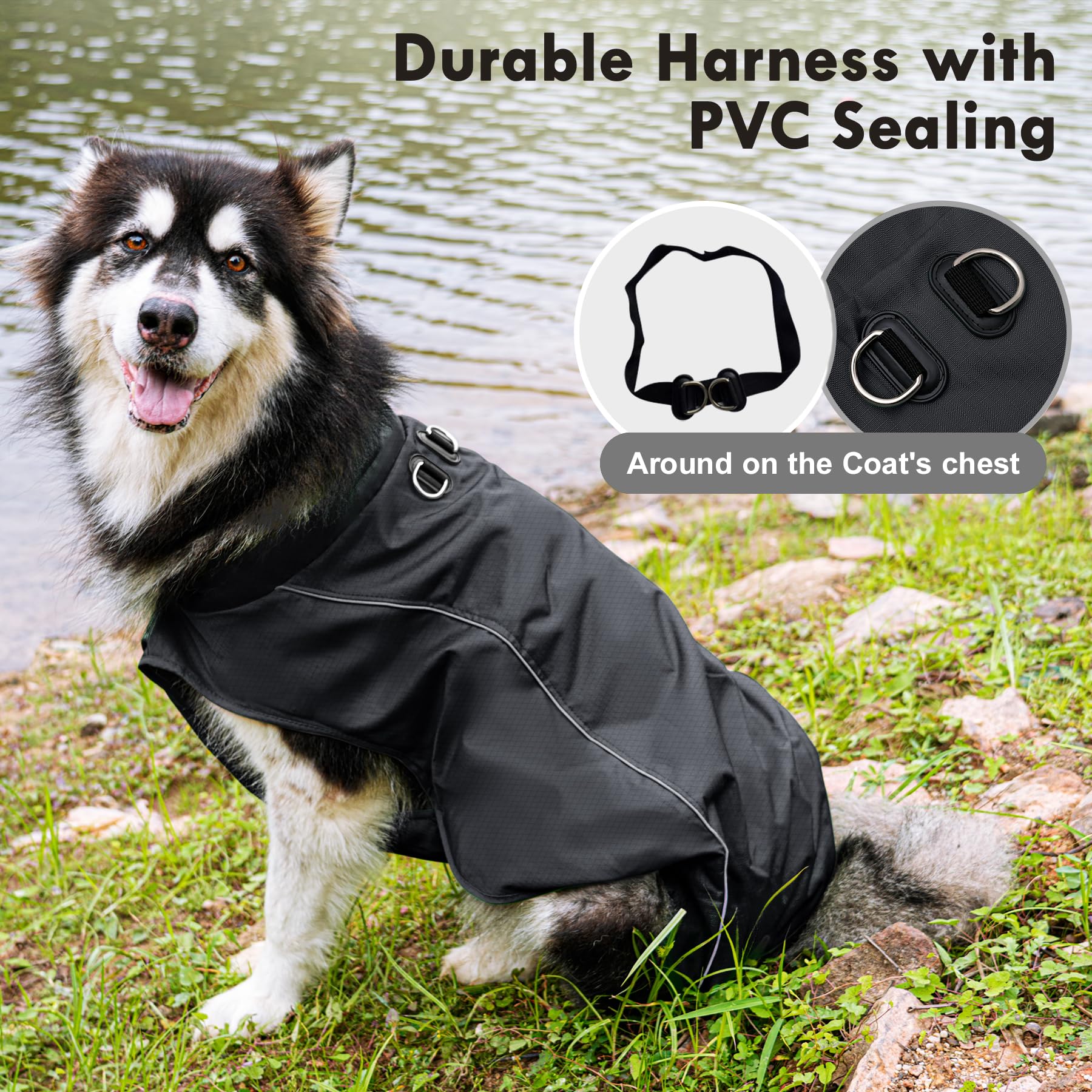 JoyDaog chaqueta para perro grande con forro de felpa cálida