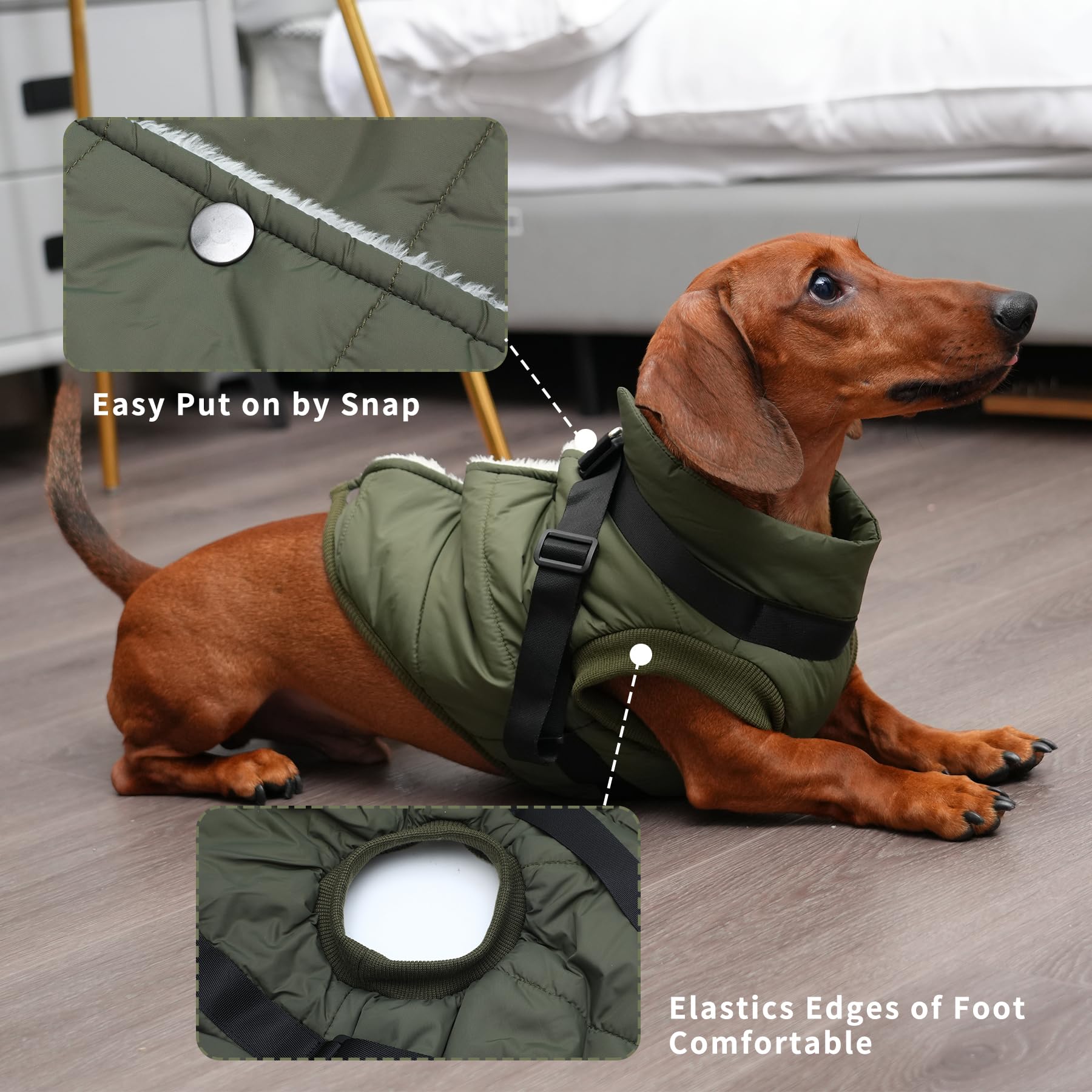 JoyDaog chaqueta tejido suave cortaviento, mantiene movilidad sin perder calor.