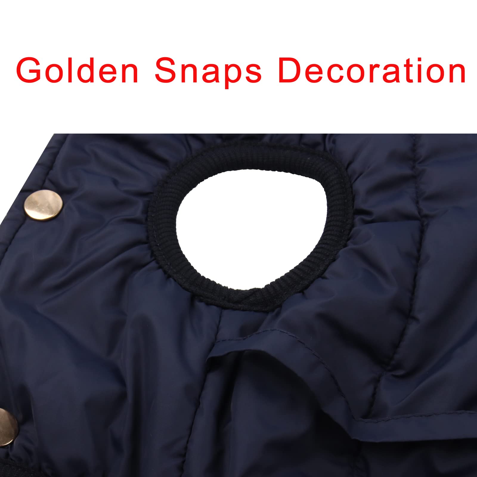 JoyDaog chaqueta para perro, detalle de forro polar para calor suave.
