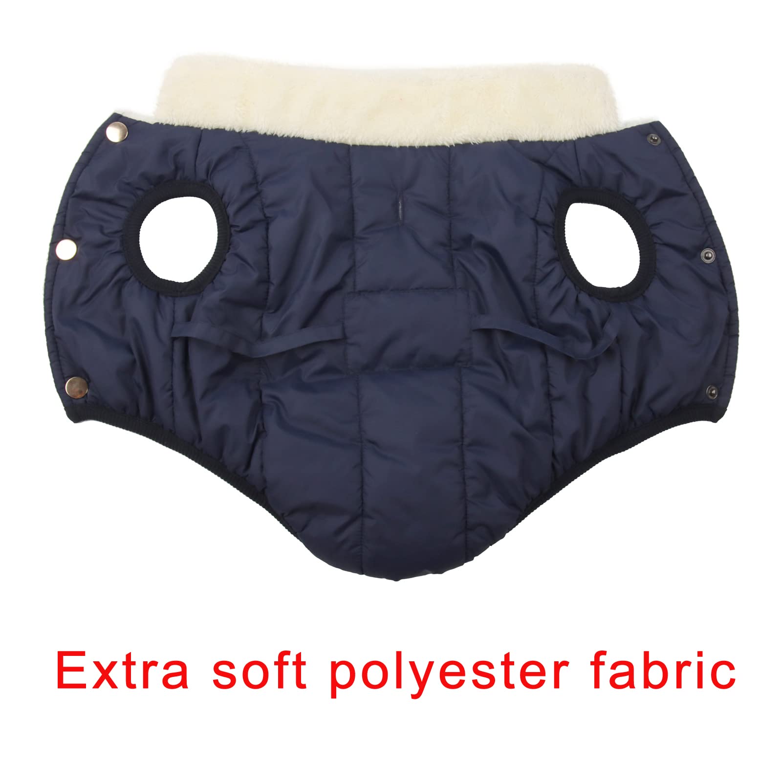 JoyDaog chaqueta para perro, espalda con barra simétrica, look elegante y protección.
