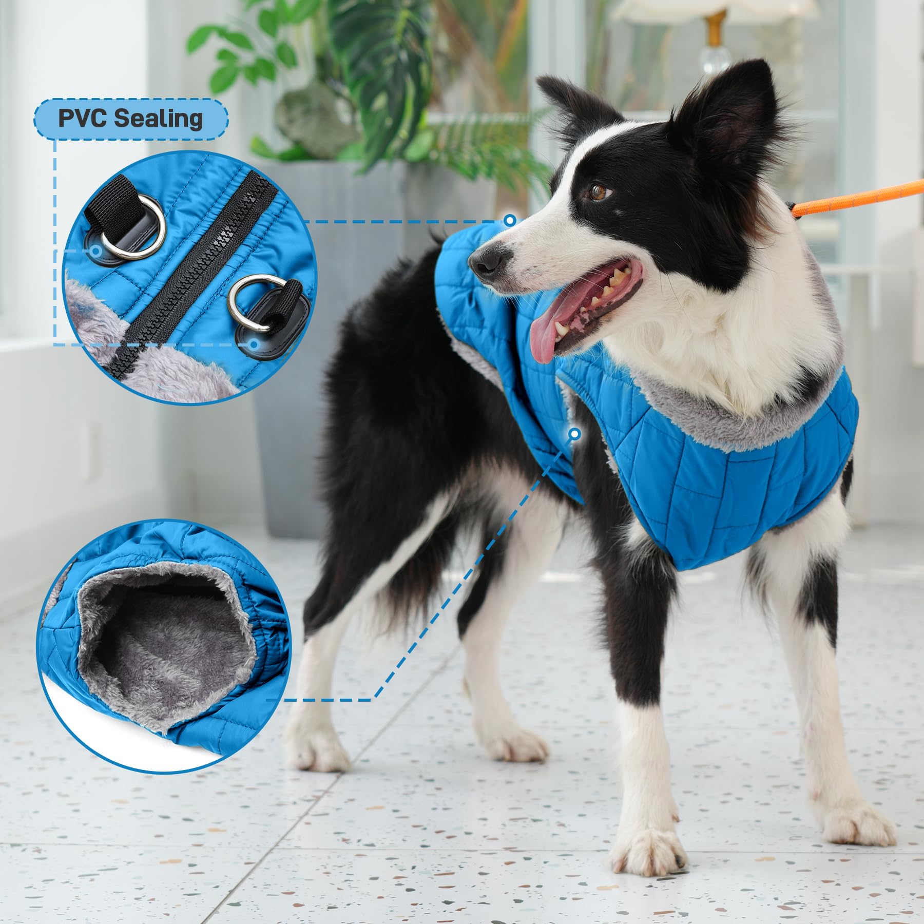JoyDaog jaqueta con ajuste abdominal elástico para mayor confort.