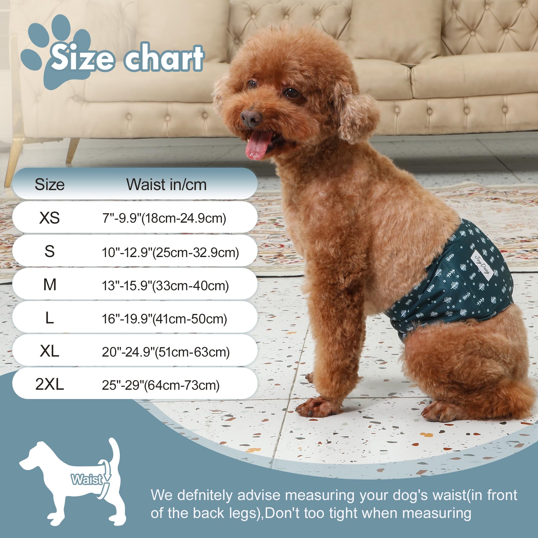 JoyDaog pañales absorbentes para perros evitan fugas y manchas en casa.
