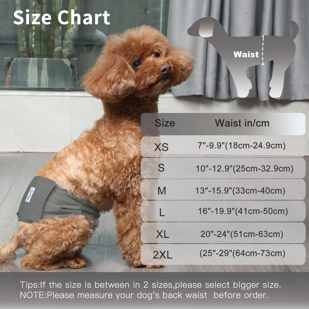 JoyDaog pañales perro macho talla L con cierre ajustable para ajuste seguro.