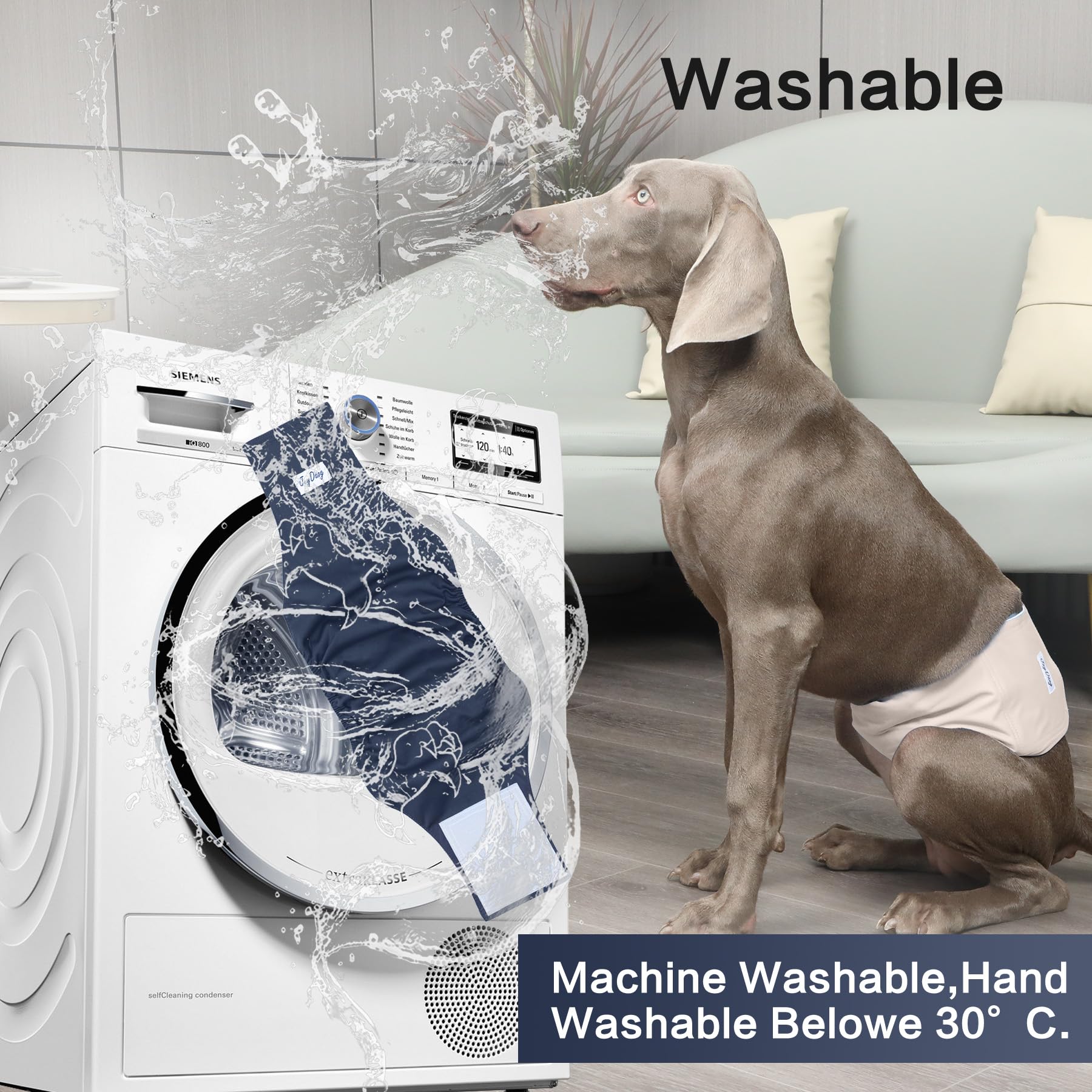 JoyDaog talla XS para cinturas de 18 a 24 cm, ideal para cachorros pequeños.