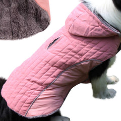 JoyDaog sudadera rosa con capucha desmontable para perros pequeños.