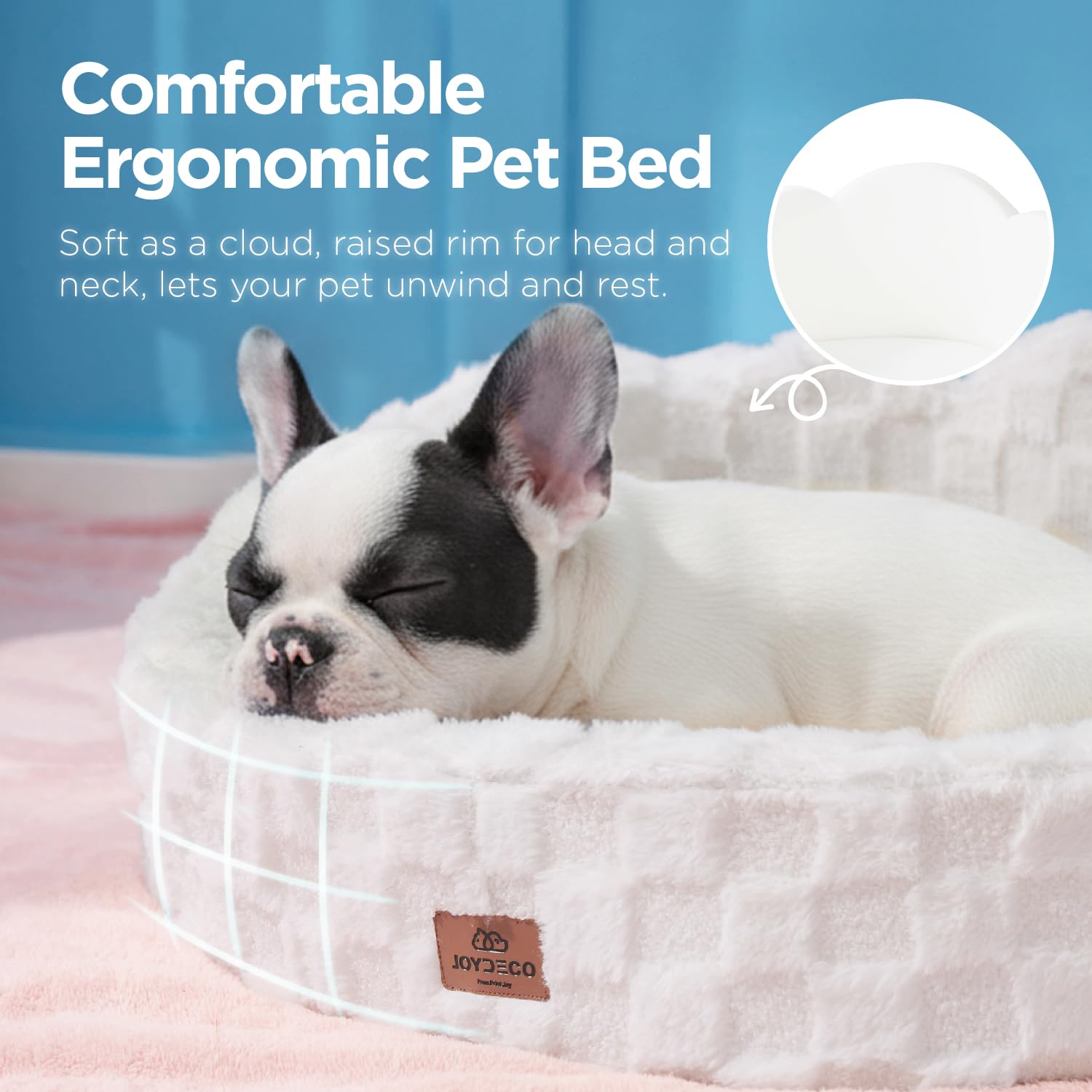 Joydeco cama nube, funda lavable blanca para limpieza fácil