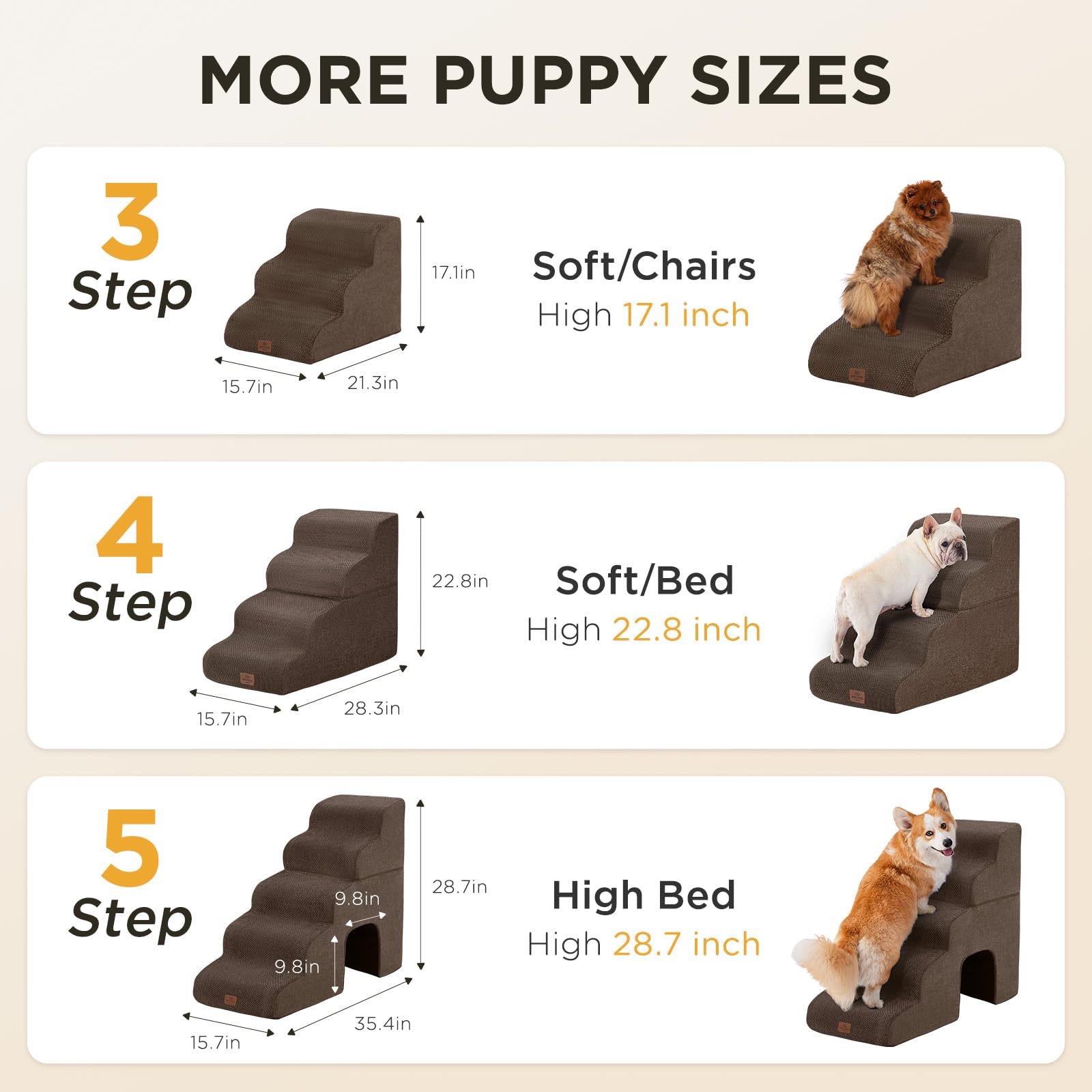 Joydeco escaleras para cama 4 pasos diseño duradero y seguro