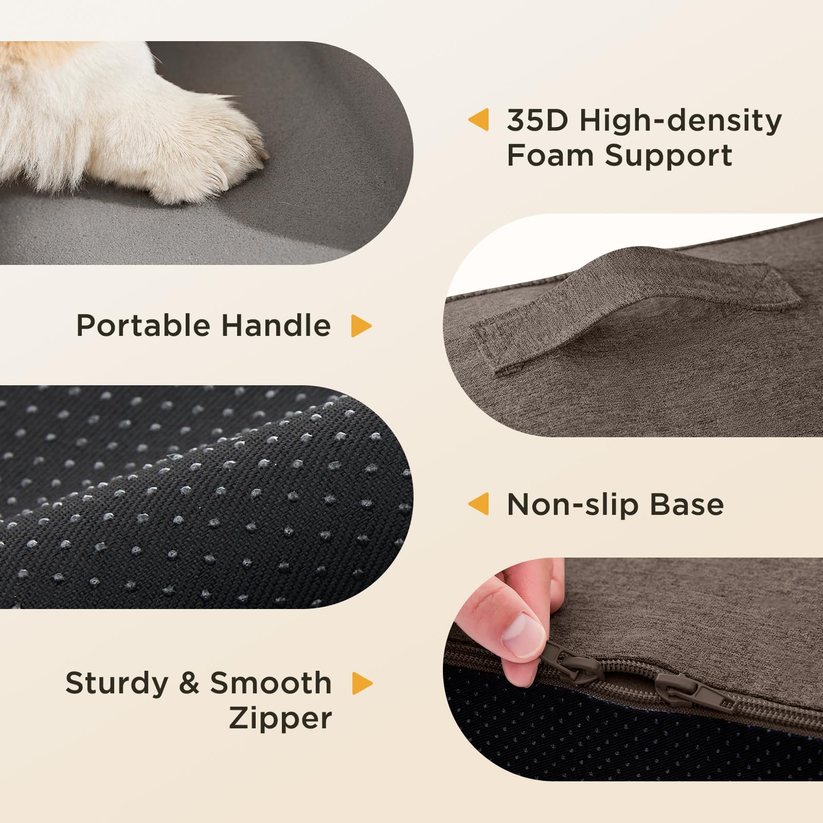 Joydeco escalera para perros y gatos de 5 pasos: acceso cómodo a cama alta.