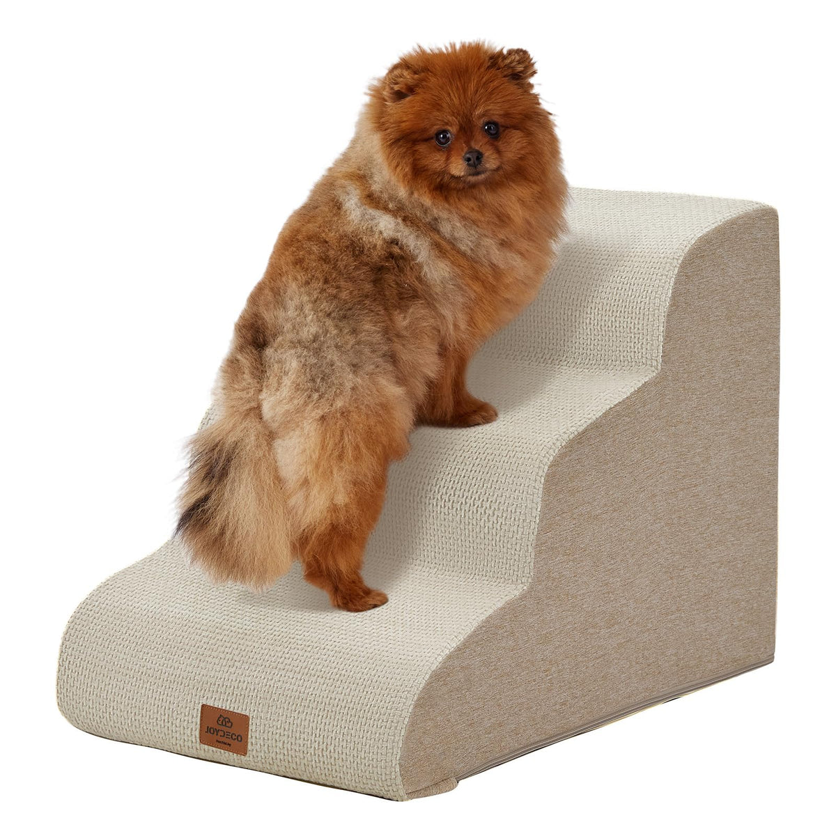 Joydeco escalones para cama vista frontal, subida suave que cuida articulaciones.