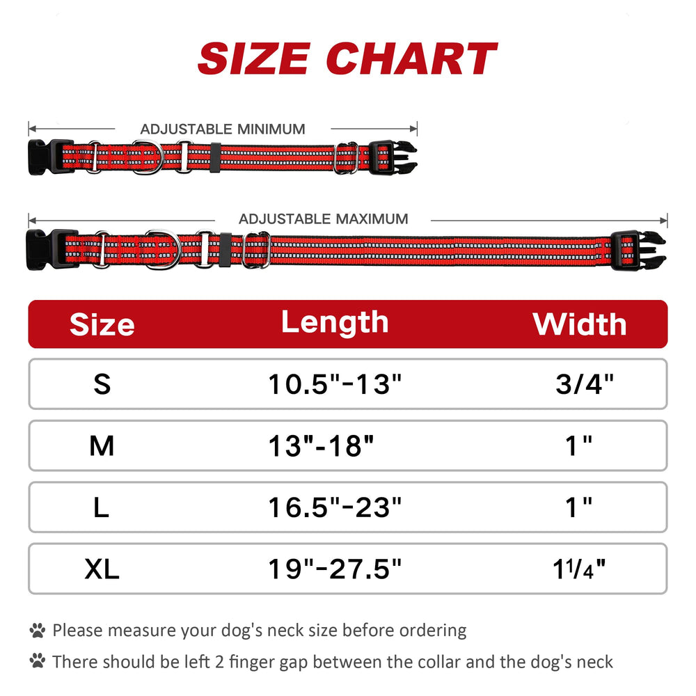 Collar ajustable Joyeeiioo para perros pequeños a grandes durante paseos diarios.