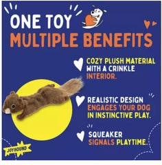Joyhound juguete para perro: ardilla suave para abrazos y relajación.