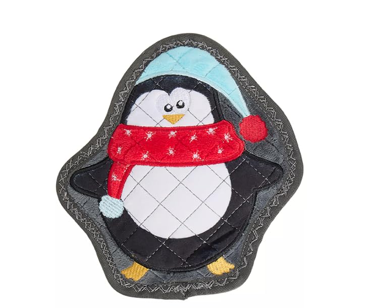 Joyhound pingüino navideño, peluche resistente para juegos prolongados.